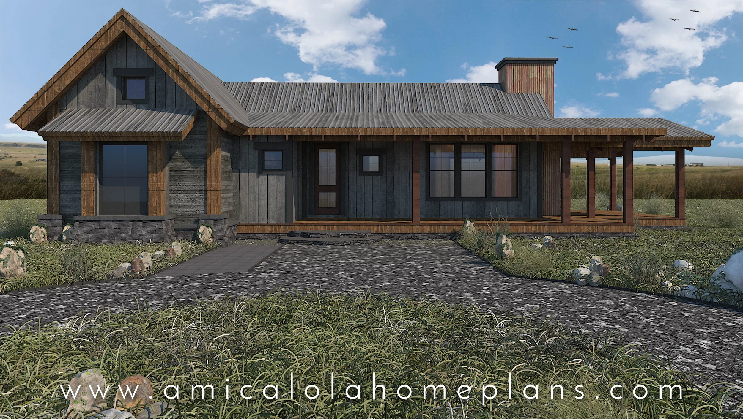 Trappers Cabin — Amicalola Home Plans Mountain Modern™ Homeplans